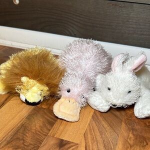 Ganz Webkinz plush animal lot /bundle tiger duck and rabbit